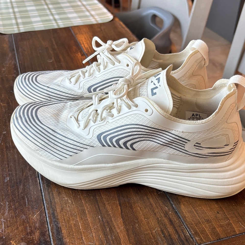 APL Cream and Gray Running Shoes